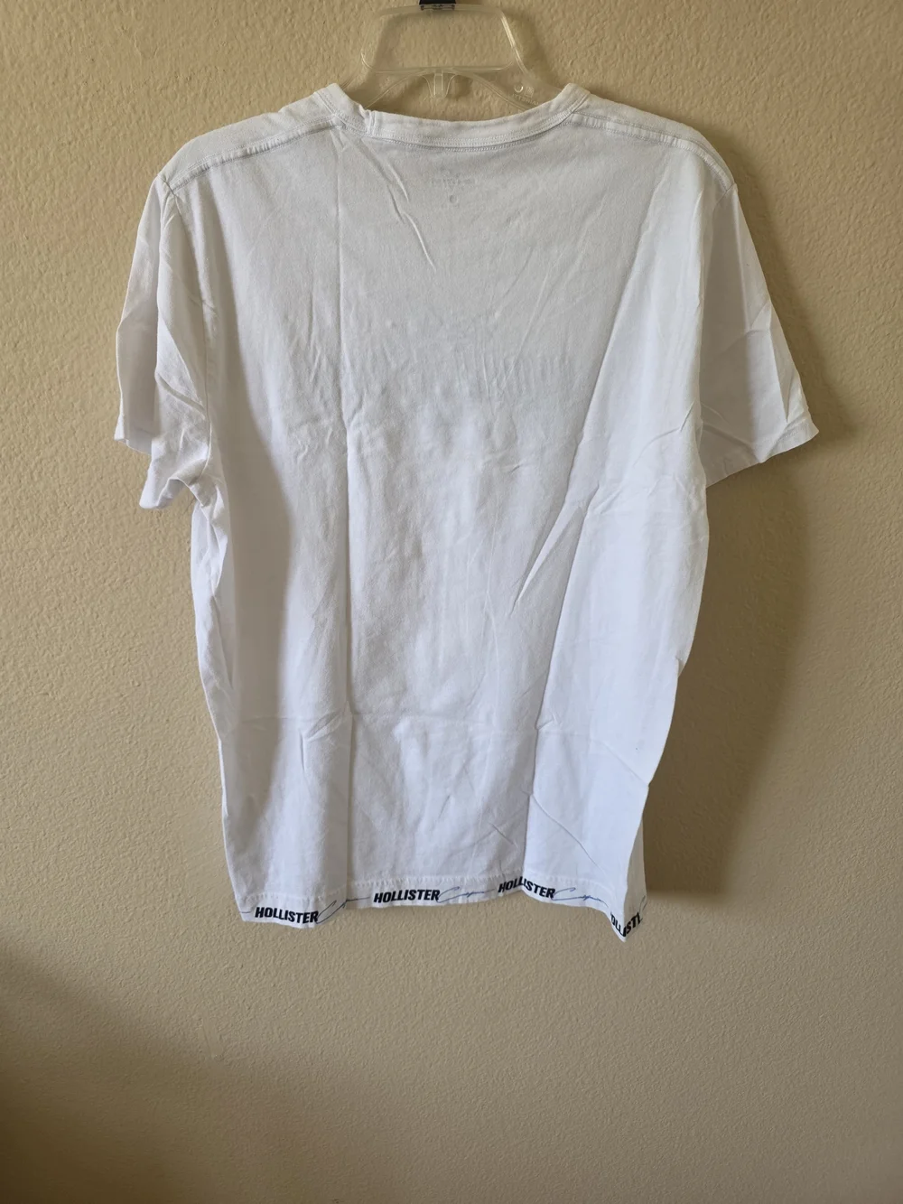 Hollister White Logo Crew Neck T-Shirt